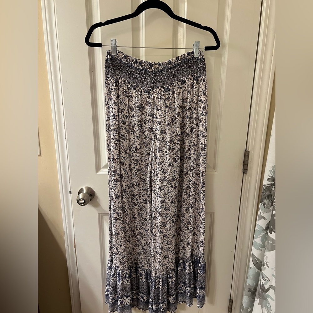 Mustard Seed-Floral Wide-Leg Flowy Pants-Size M - Picture 8 of 11